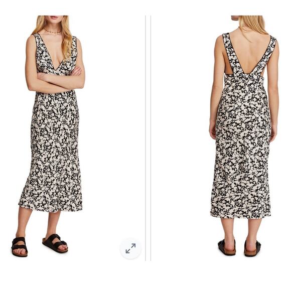 Free People Ohh La La Bias Midi Dress US 12 - Picture 1 of 10